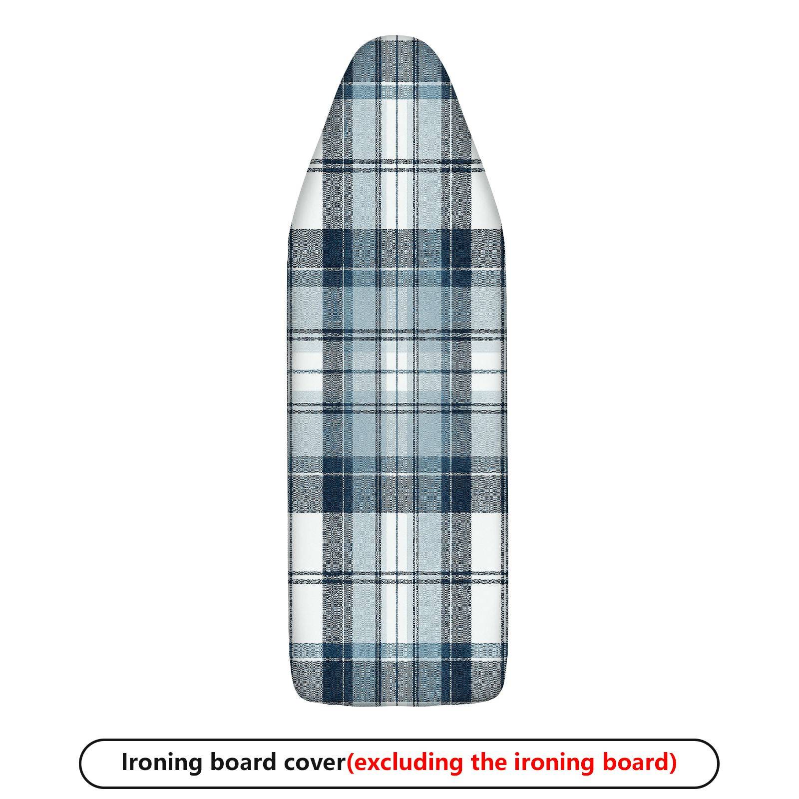 1-Piece Plaid Pattern Blue White  Ironing Board Cover, Universal Size, Without Board