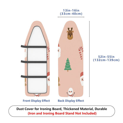 1-Piece Christmas Santa Reindeer  Ironing Board Cover, Universal Size, Without Board