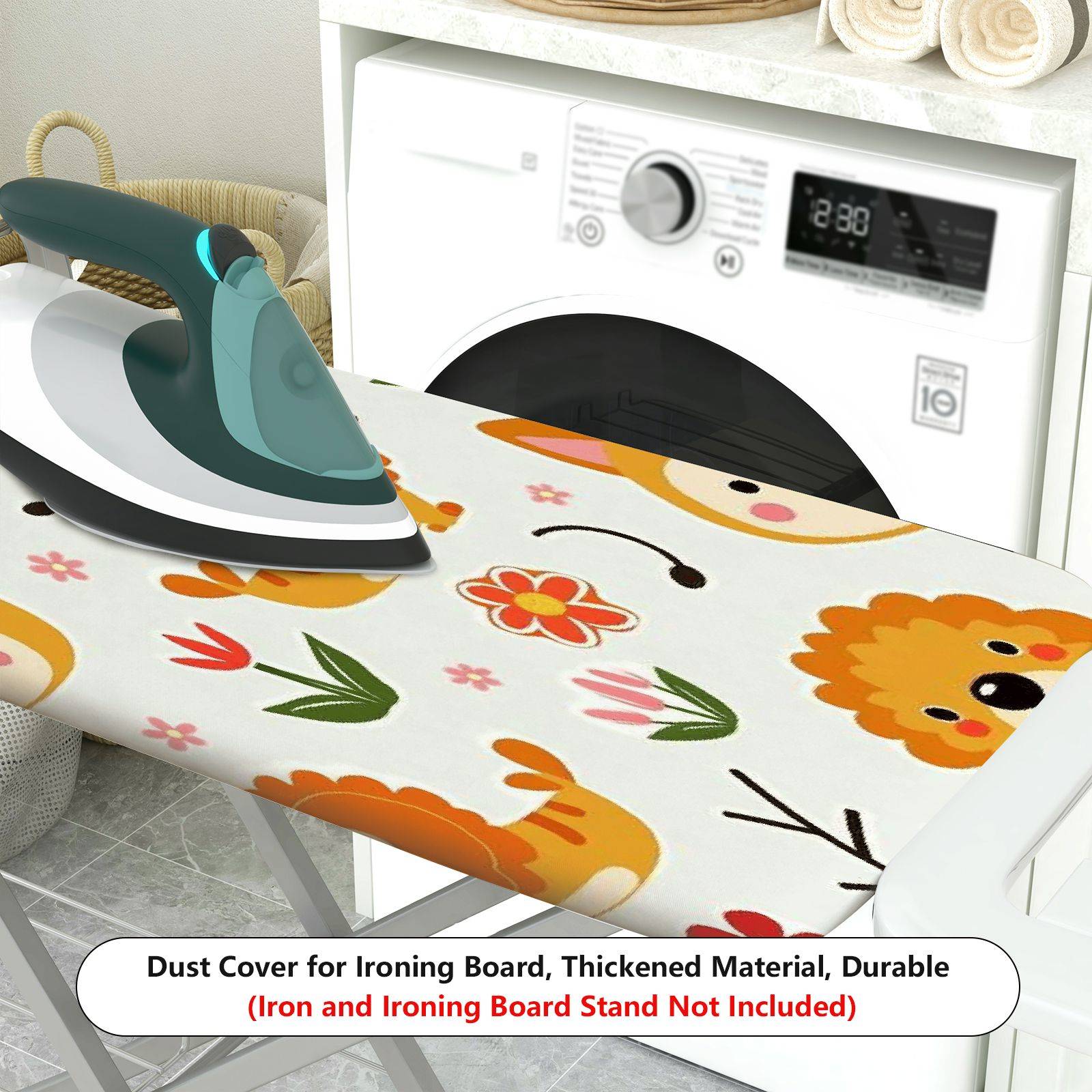 1-Piece Cute Animal Flower Pattern  Ironing Board Cover, Universal Size, Without Board