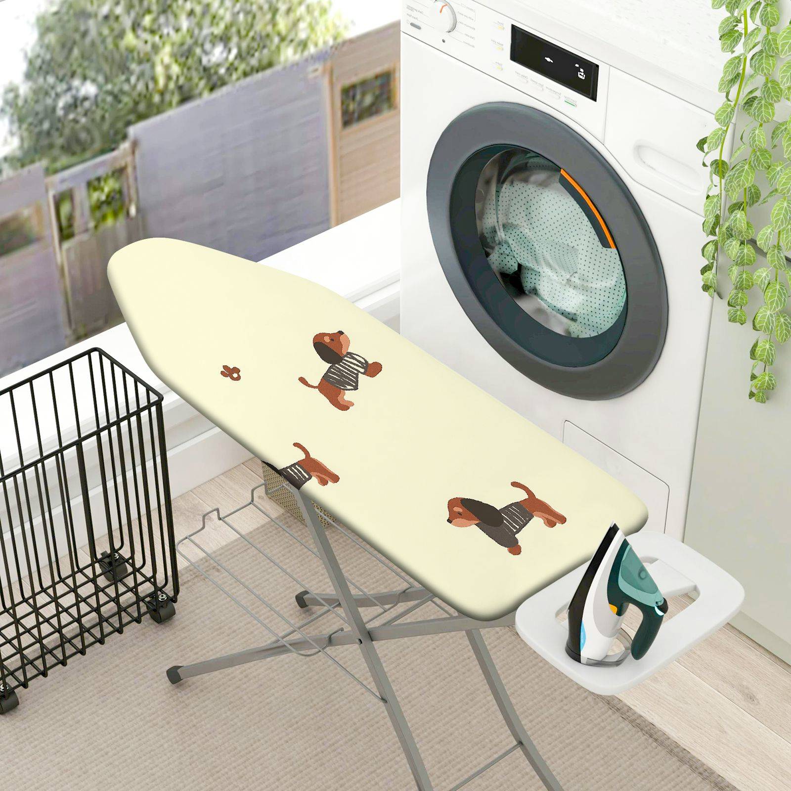 1-Piece Animal Pattern Beige  Ironing Board Cover, Universal Size, Without Board