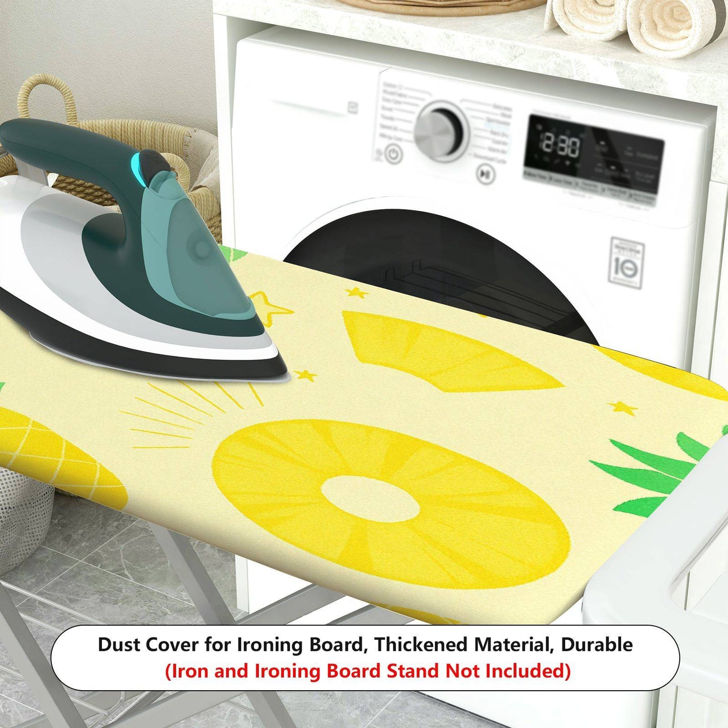 1-Piece Pineapple Fruit Yellow  Ironing Board Cover, Universal Size, Without Board