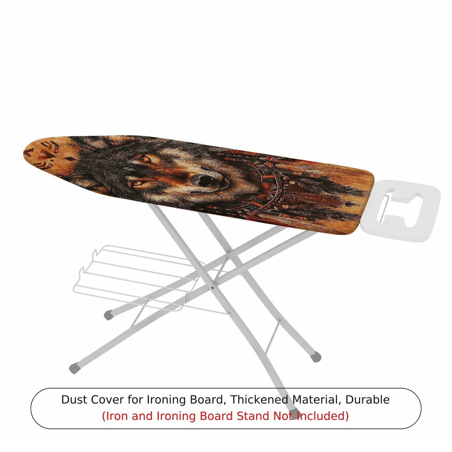 1-Piece Wolf Tribal Art Nature  Ironing Board Cover, Universal Size, Without Board
