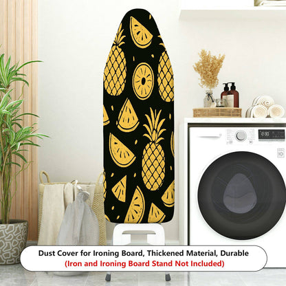 1-Piece Pineapple Fruit Pattern Black  Ironing Board Cover, Universal Size, Without Board