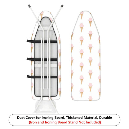 1-Piece Ice Cream Pattern Cute Pastel  Ironing Board Cover, Universal Size, Without Board