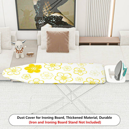 1-Piece Yellow Floral Pattern Decorative  Ironing Board Cover, Universal Size, Without Board