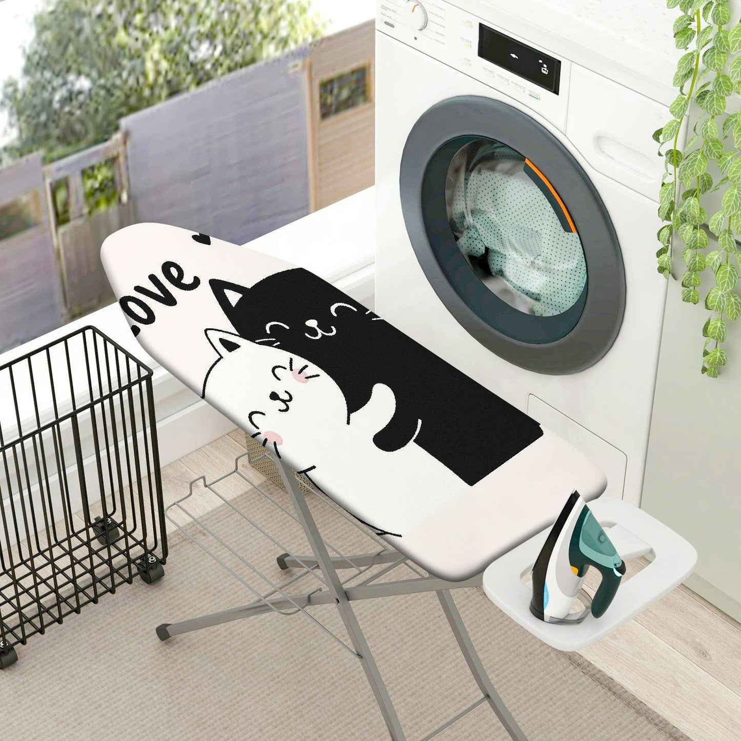 1-Piece Cute Cat Love  Ironing Board Cover, Universal Size, Without Board