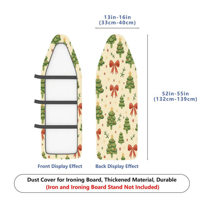 1-Piece Christmas Tree Bow Star  Ironing Board Cover, Universal Size, Without Board