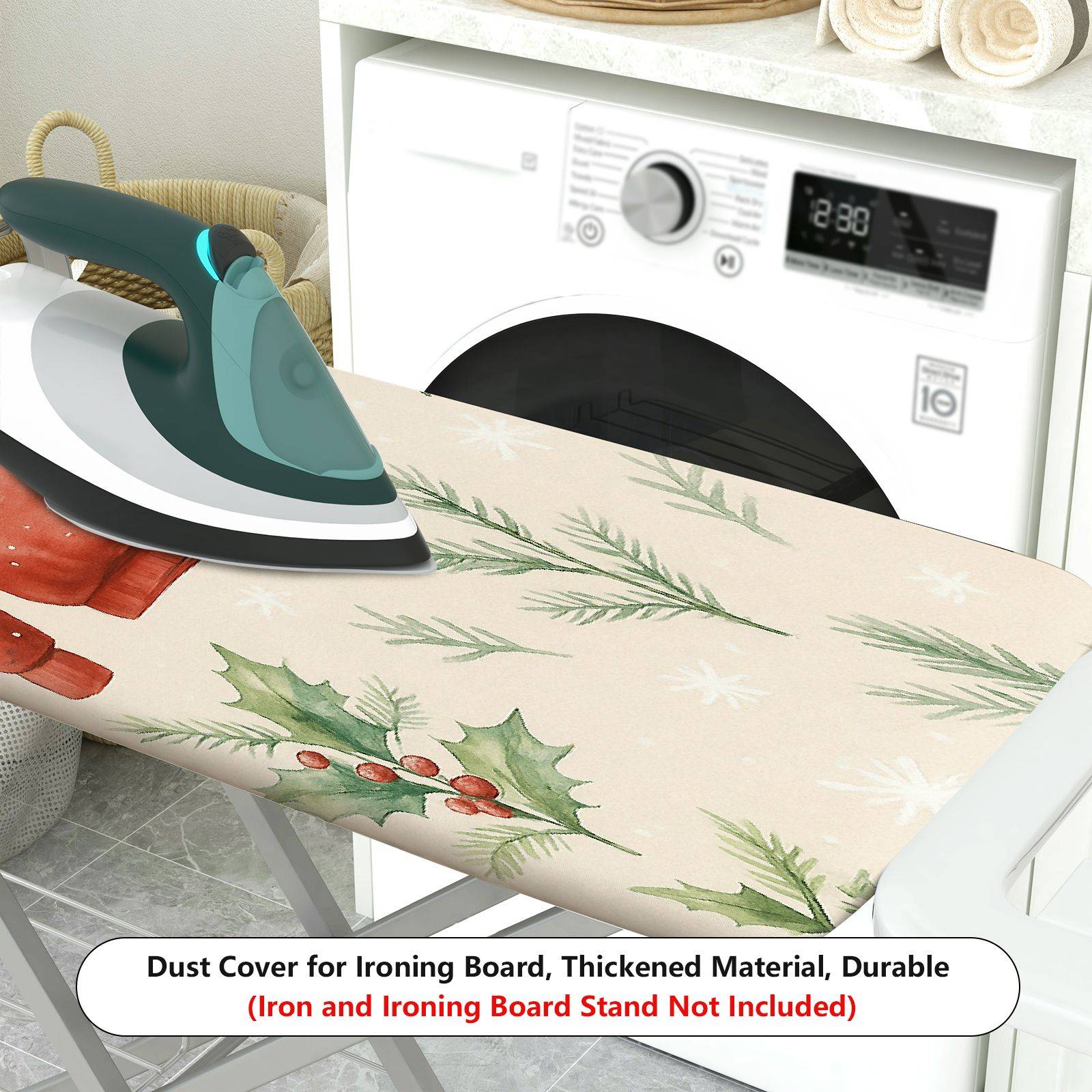 1-Piece Christmas Sweater Holly Decorative  Ironing Board Cover, Universal Size, Without Board