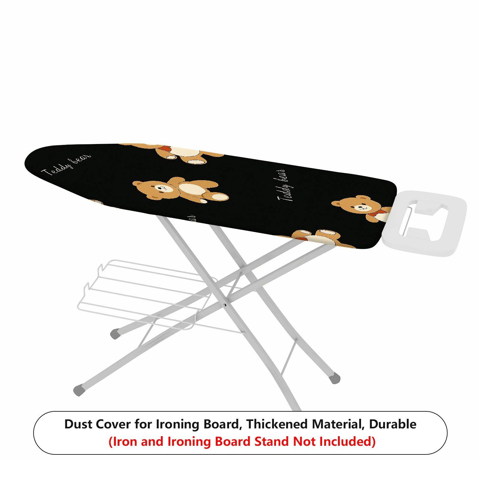 1-Piece Teddy Bear Black Cute  Ironing Board Cover, Universal Size, Without Board