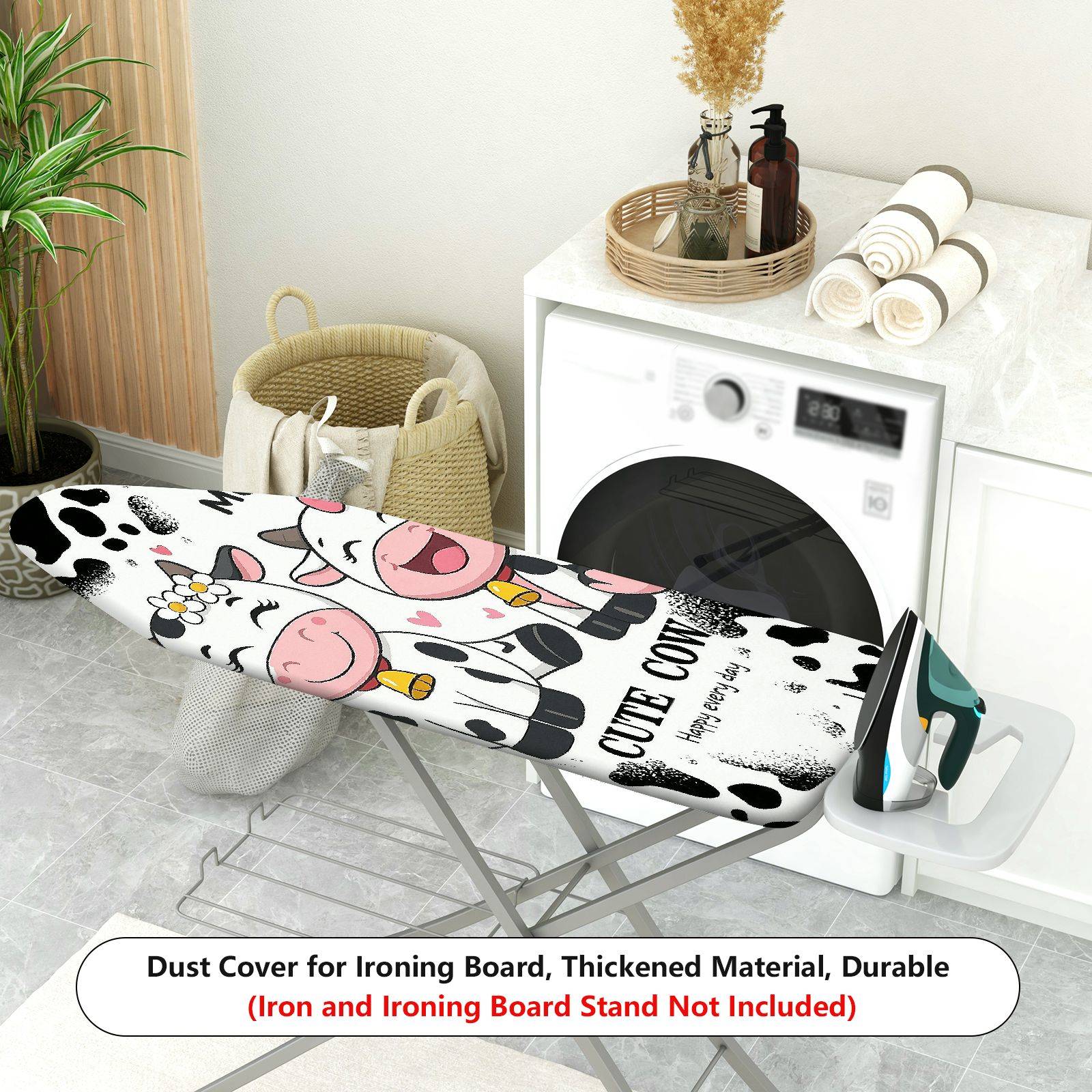 1-Piece Cute Cow  Fun  Ironing Board Cover, Universal Size, Without Board