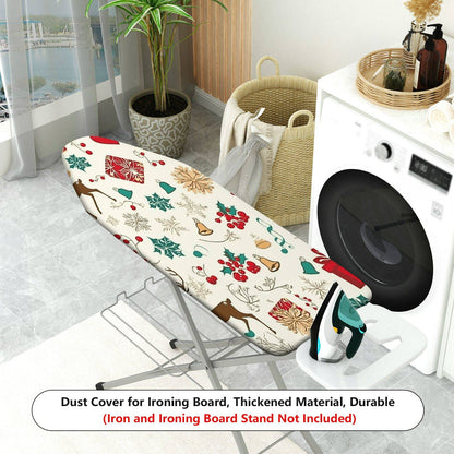 1-Piece Christmas Deer Bell  Ironing Board Cover, Universal Size, Without Board