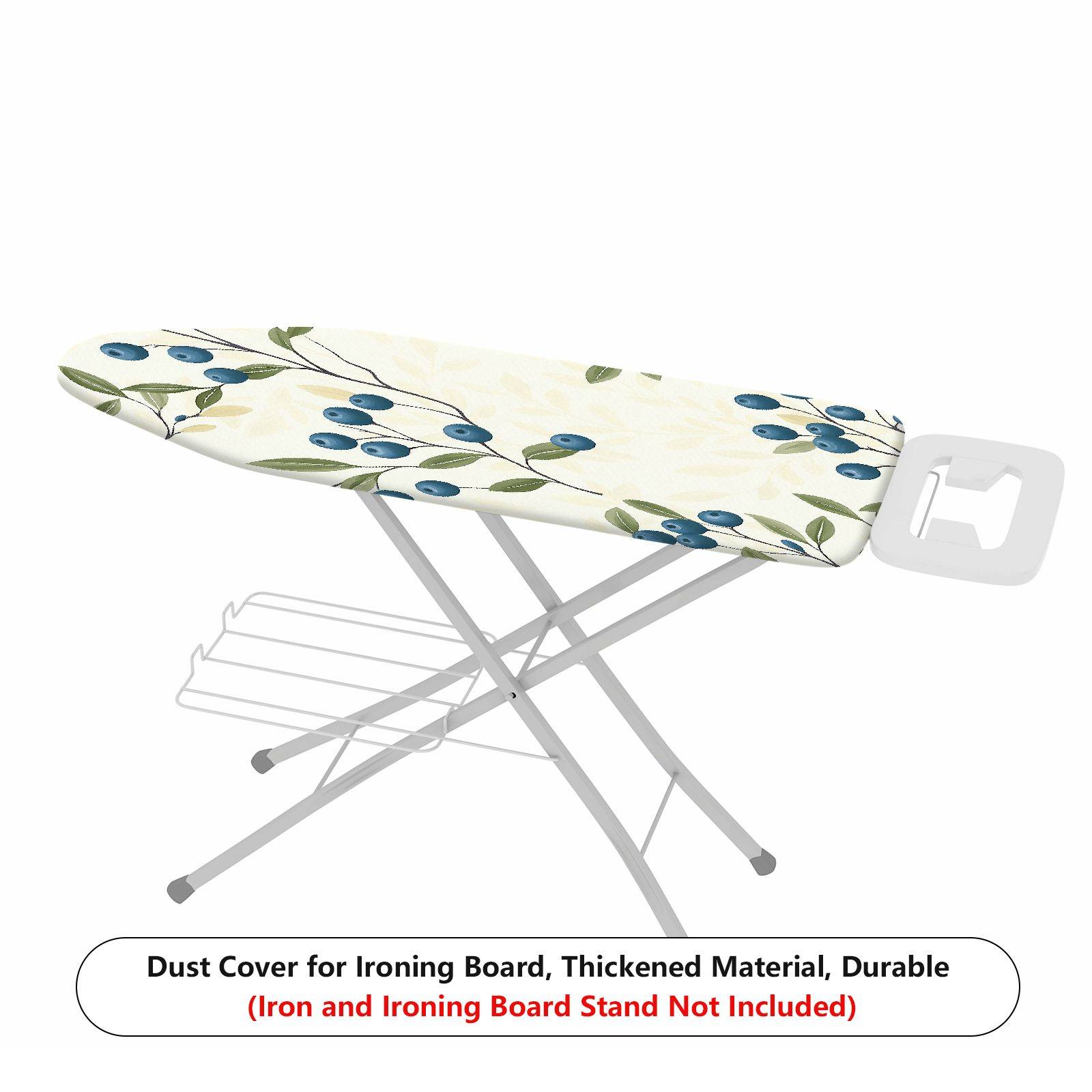 1-Piece Blueberry Leaf Pattern Floral Fruit  Ironing Board Cover, Universal Size, Without Board