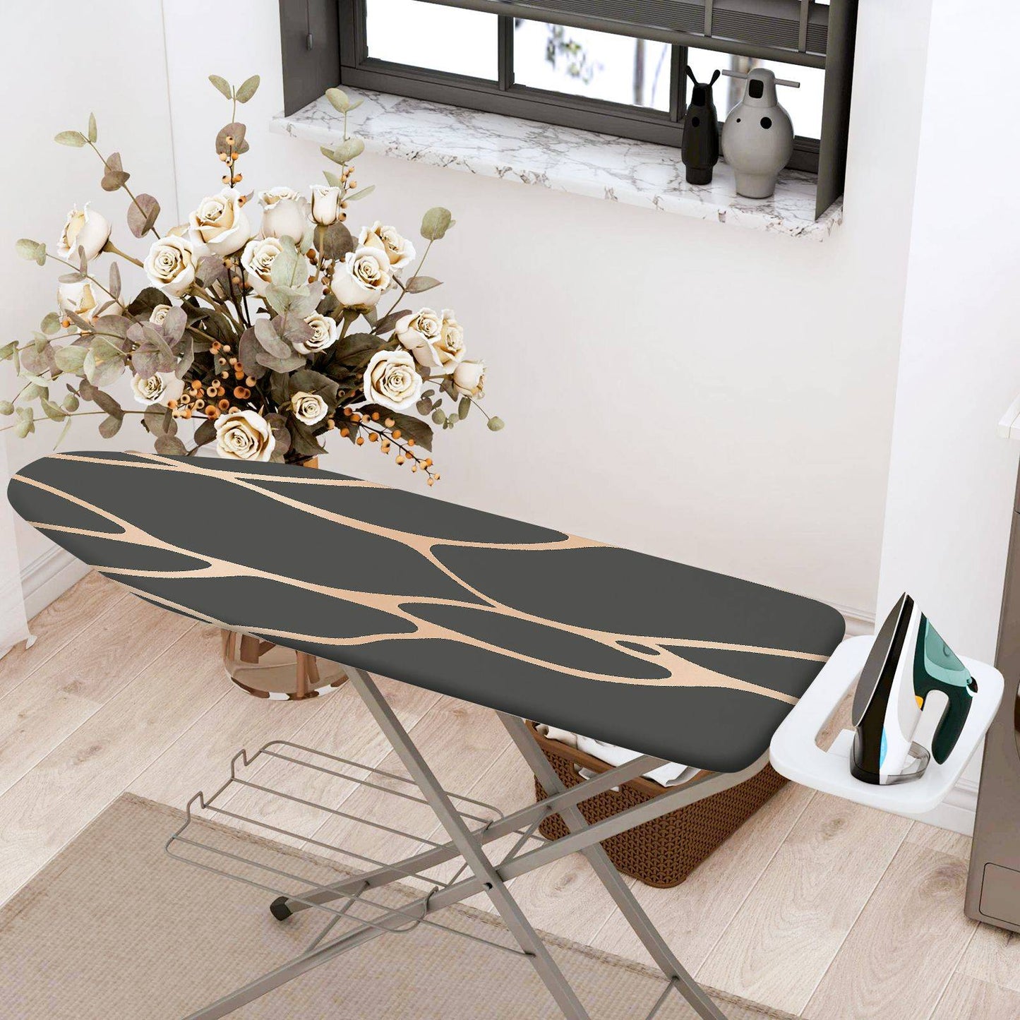 1-Piece Abstract Geometric Modern  Ironing Board Cover, Universal Size, Without Board