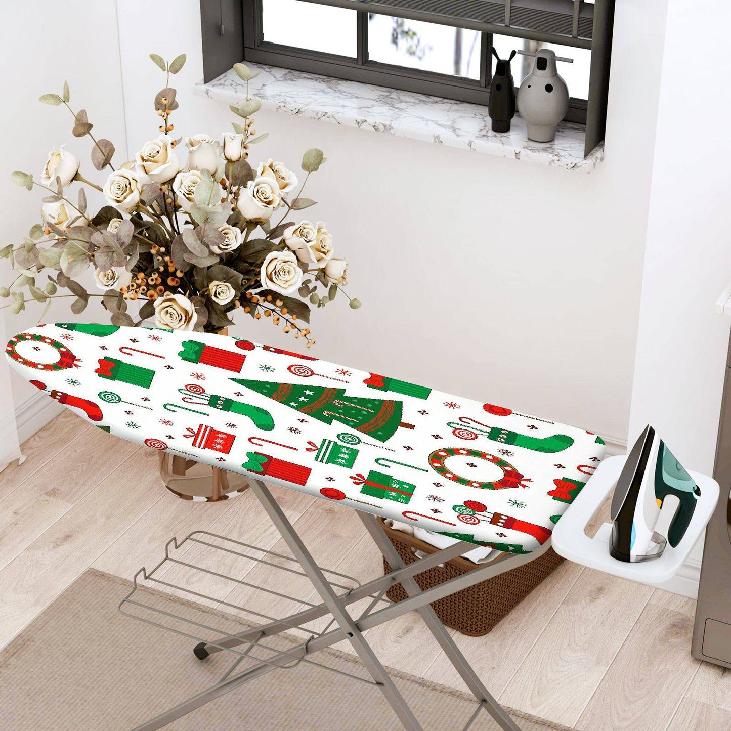 1-Piece Christmas Stockings Ornaments  Ironing Board Cover, Universal Size, Without Board