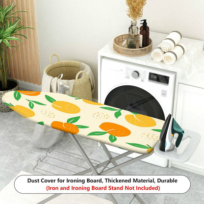 1-Piece Fruit Pattern Orange Leaf Print  Ironing Board Cover, Universal Size, Without Board