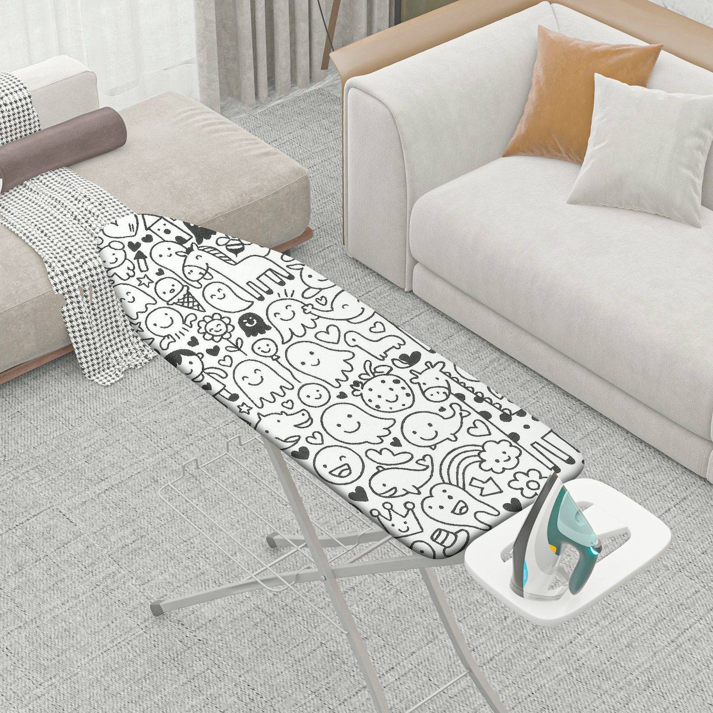 1-Piece Fun Doodle  Ironing Board Cover, Universal Size, Without Board
