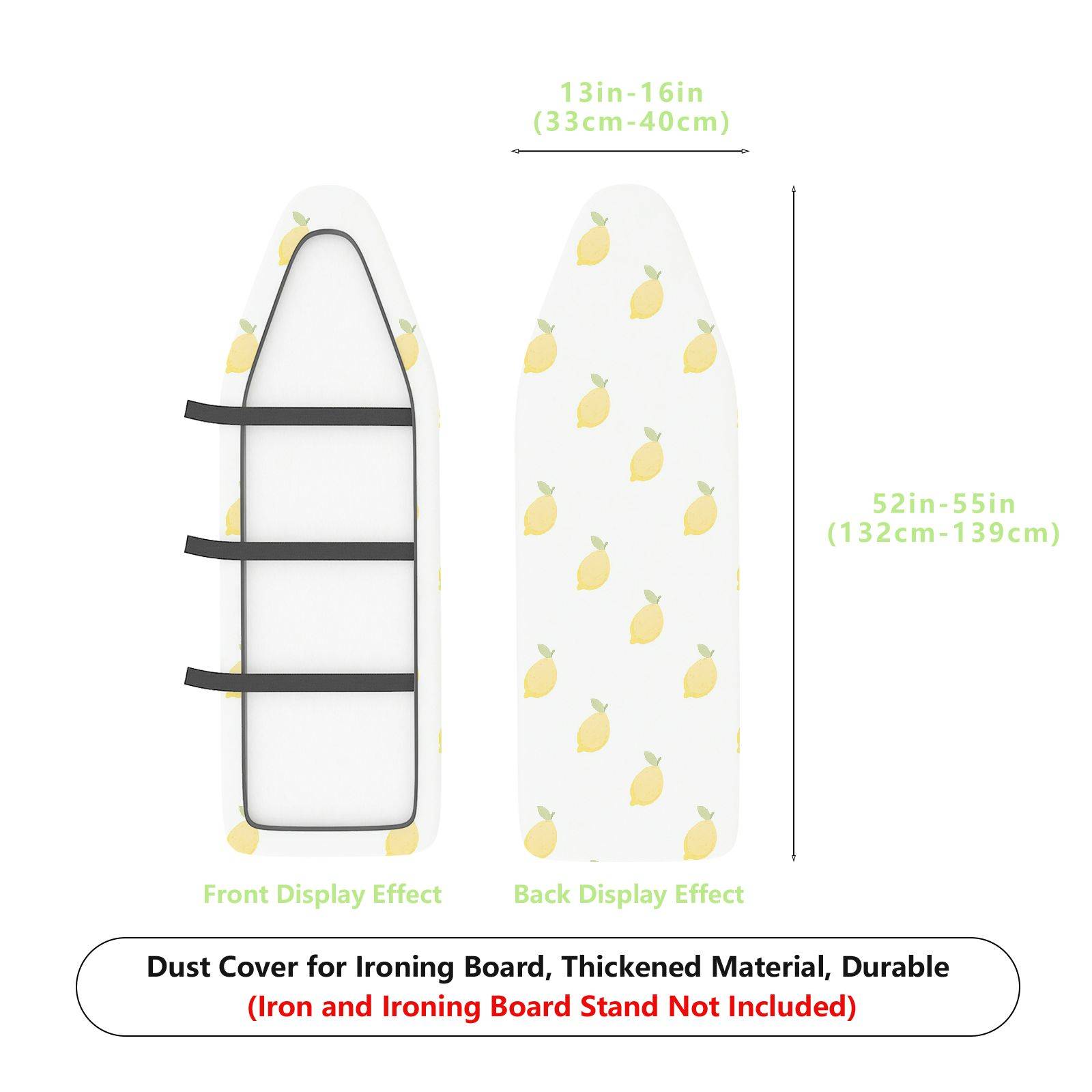 1-Piece Fruit Lemon Pattern Decorative  Ironing Board Cover, Universal Size, Without Board