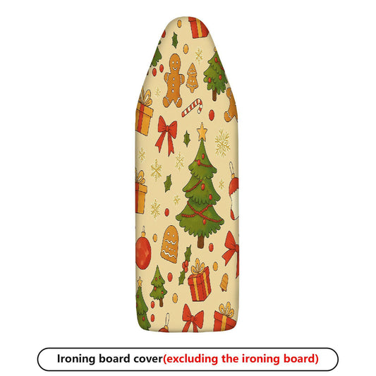 1-Piece Christmas Gingerbread Tree  Ironing Board Cover, Universal Size, Without Board