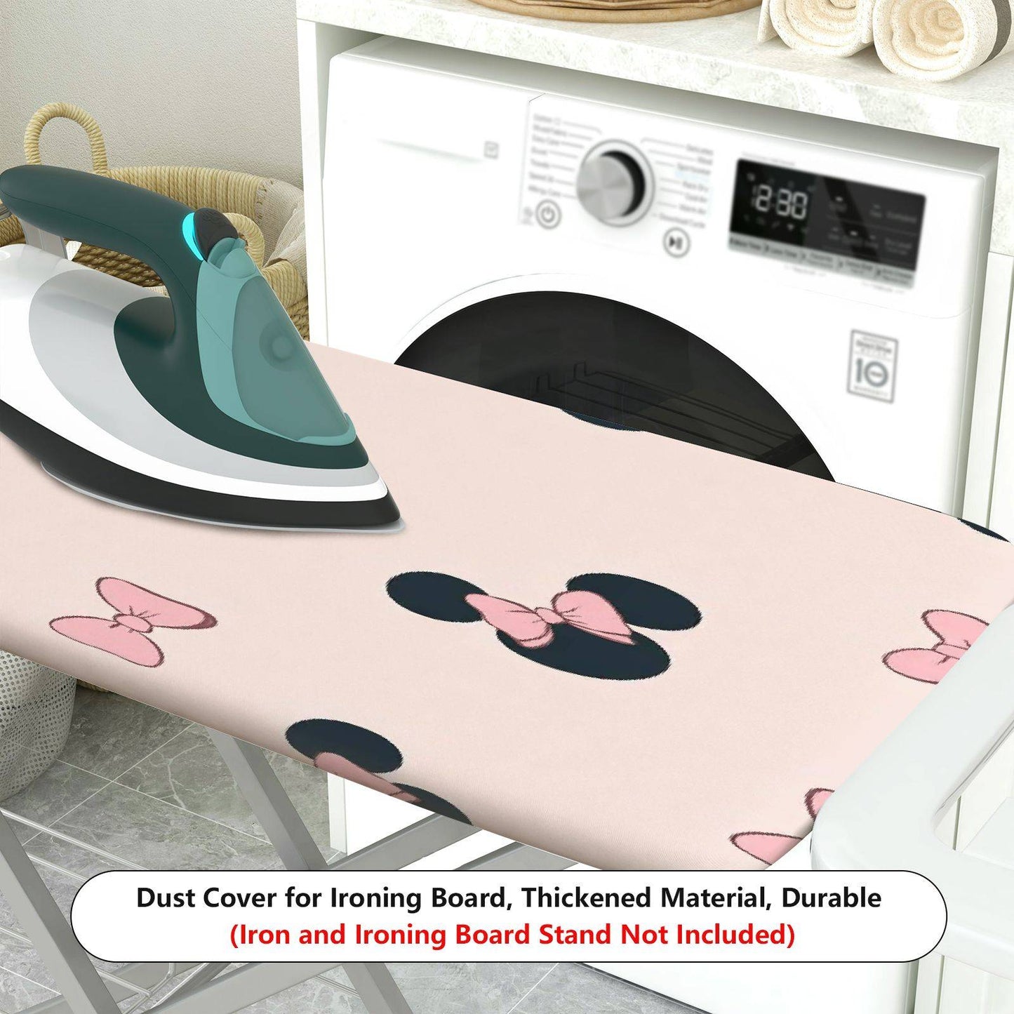 1-Piece Cute Bow Minnie Theme  Ironing Board Cover, Universal Size, Without Board