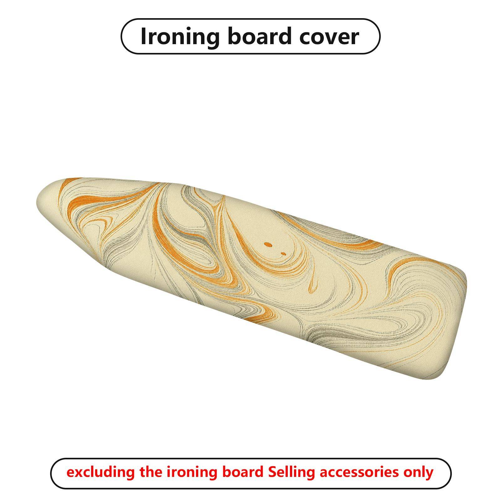 1-Piece Abstract Swirl Pattern Beige Orange  Ironing Board Cover, Universal Size, Without Board