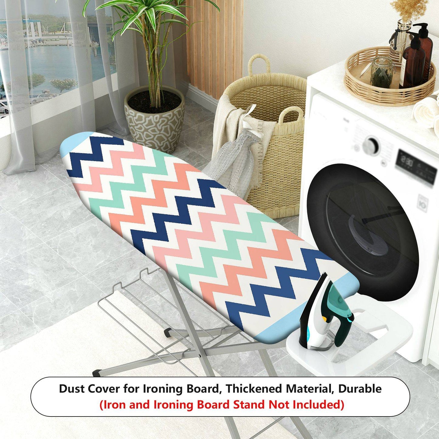 1-Piece Zigzag Chevron Pattern Colorful  Ironing Board Cover, Universal Size, Without Board