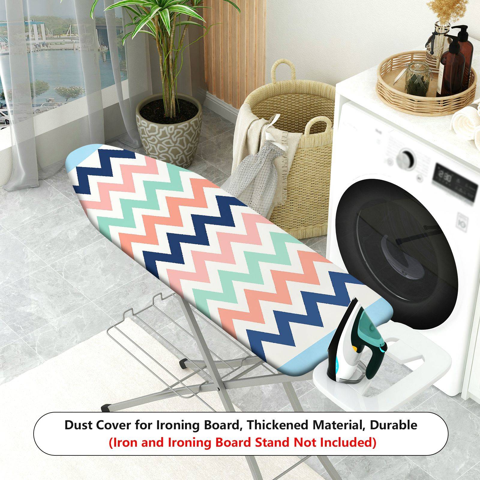 1-Piece Zigzag Chevron Pattern Colorful  Ironing Board Cover, Universal Size, Without Board