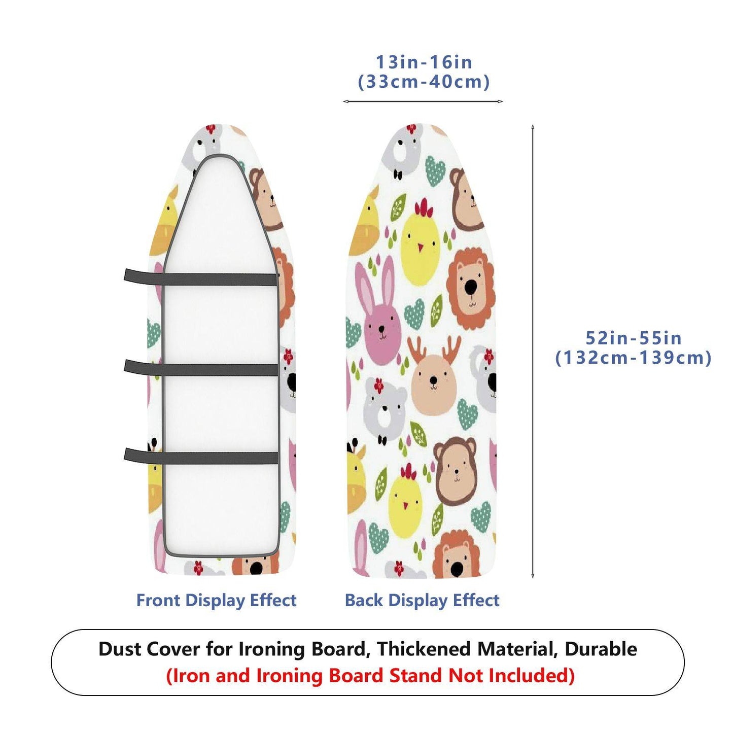 1-Piece Animal Pattern Colorful Cute  Ironing Board Cover, Universal Size, Without Board