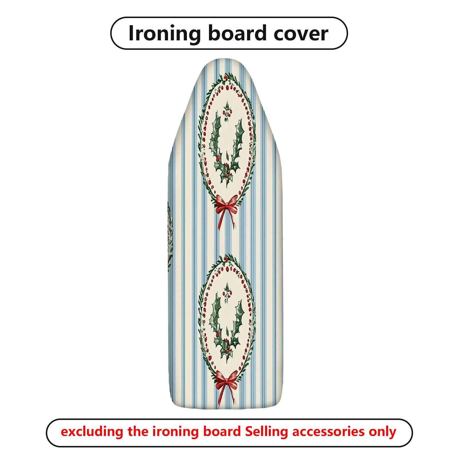 1-Piece Christmas Holly Festive  Ironing Board Cover, Universal Size, Without Board