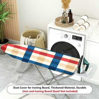 1-Piece Plaid Checkered Colorful  Ironing Board Cover, Universal Size, Without Board