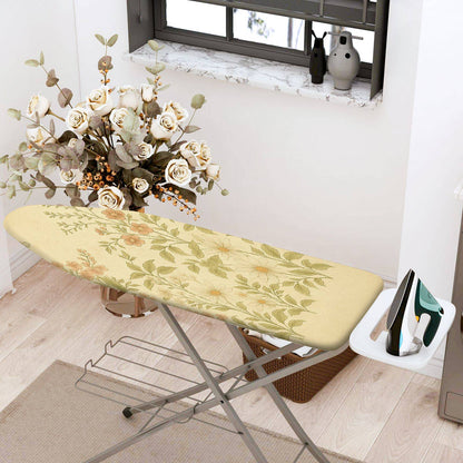 1-Piece Floral Pattern Beige Green  Ironing Board Cover, Universal Size, Without Board