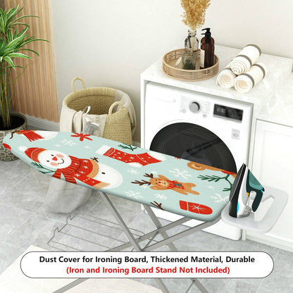 1-Piece Snowman Reindeer Christmas  Ironing Board Cover, Universal Size, Without Board