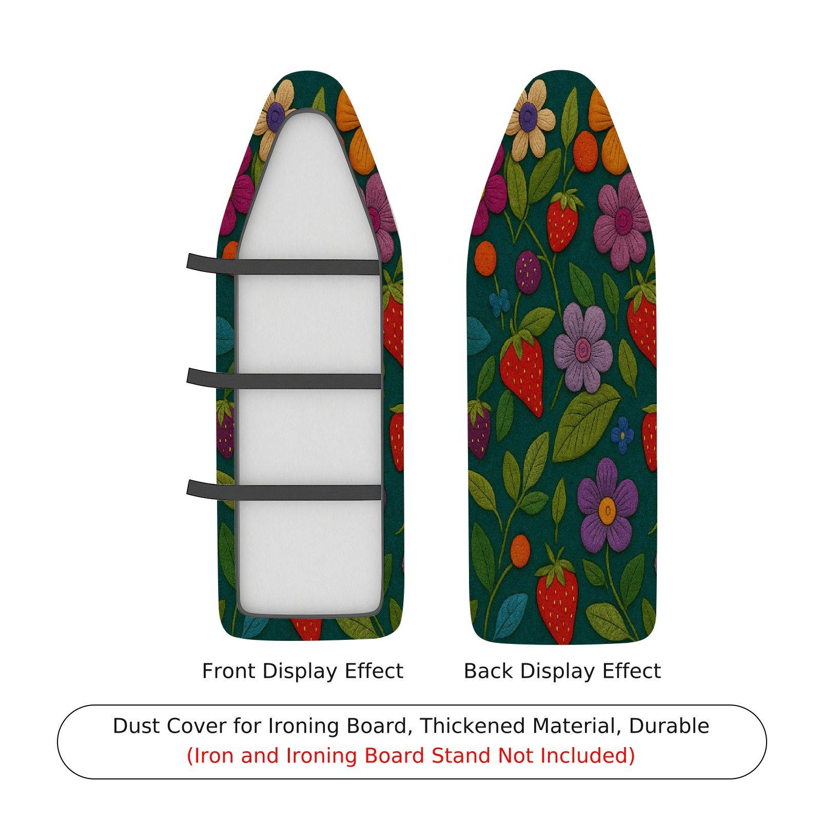 1-Piece Floral Fruit Leaf  Ironing Board Cover, Universal Size, Without Board