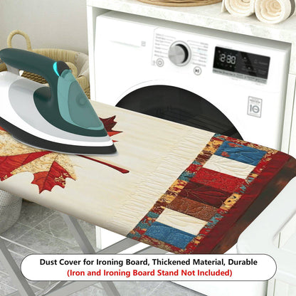 1-Piece Maple Leaf Plaid Autumn  Ironing Board Cover, Universal Size, Without Board
