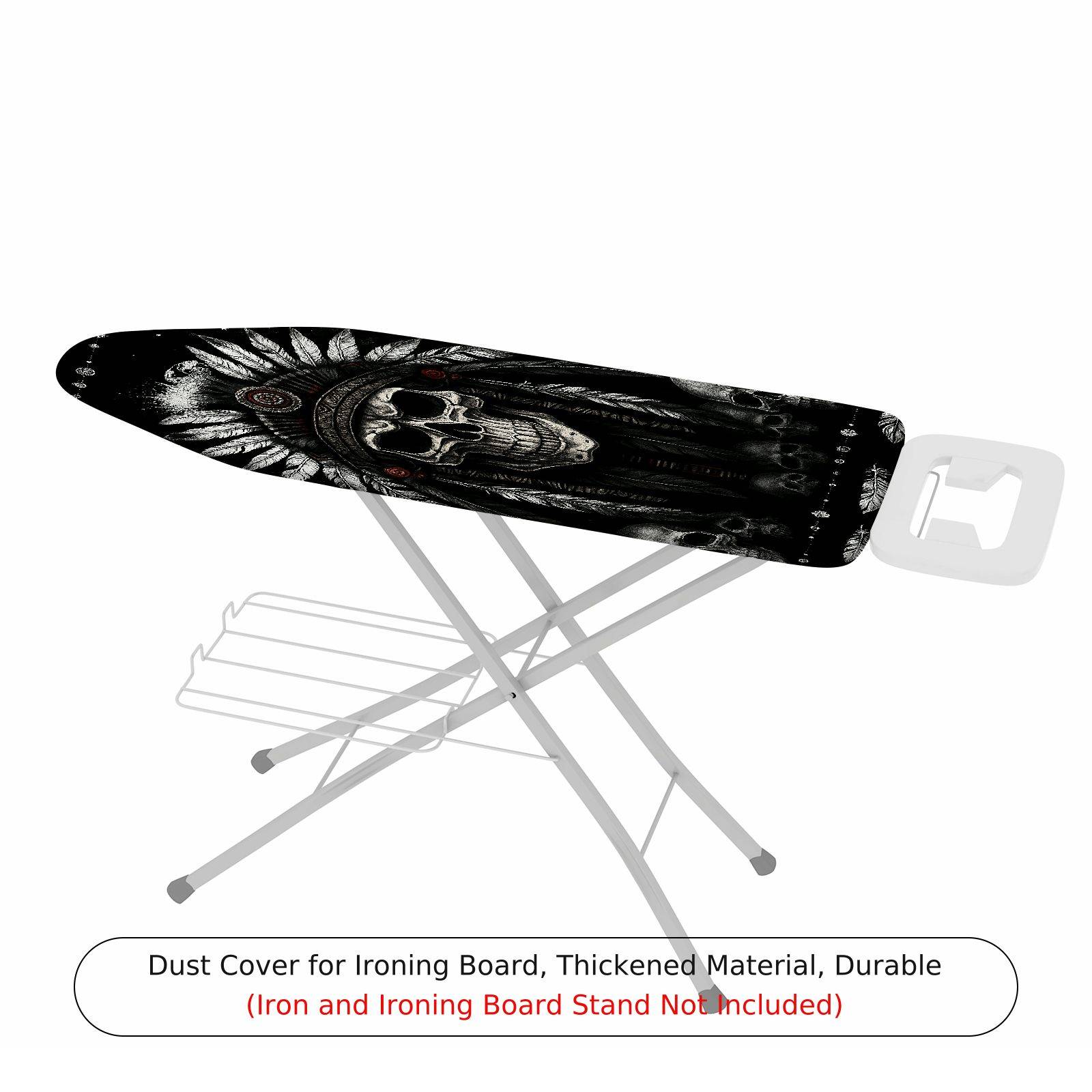 1-Piece Tribal Skull Feather  Ironing Board Cover, Universal Size, Without Board
