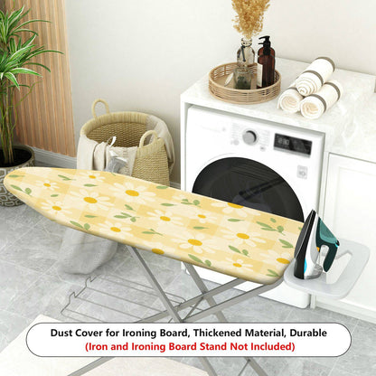 1-Piece Yellow Floral Checker Daisy  Ironing Board Cover, Universal Size, Without Board