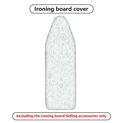 1-Piece Fruit Pattern Leaf Design White  Ironing Board Cover, Universal Size, Without Board