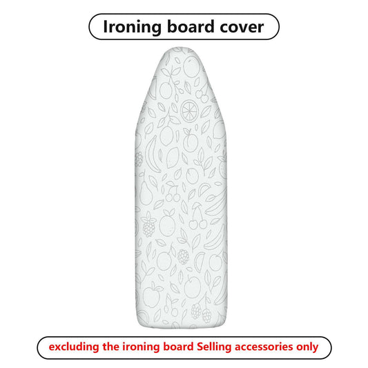 1-Piece Fruit Pattern Leaf Design White  Ironing Board Cover, Universal Size, Without Board