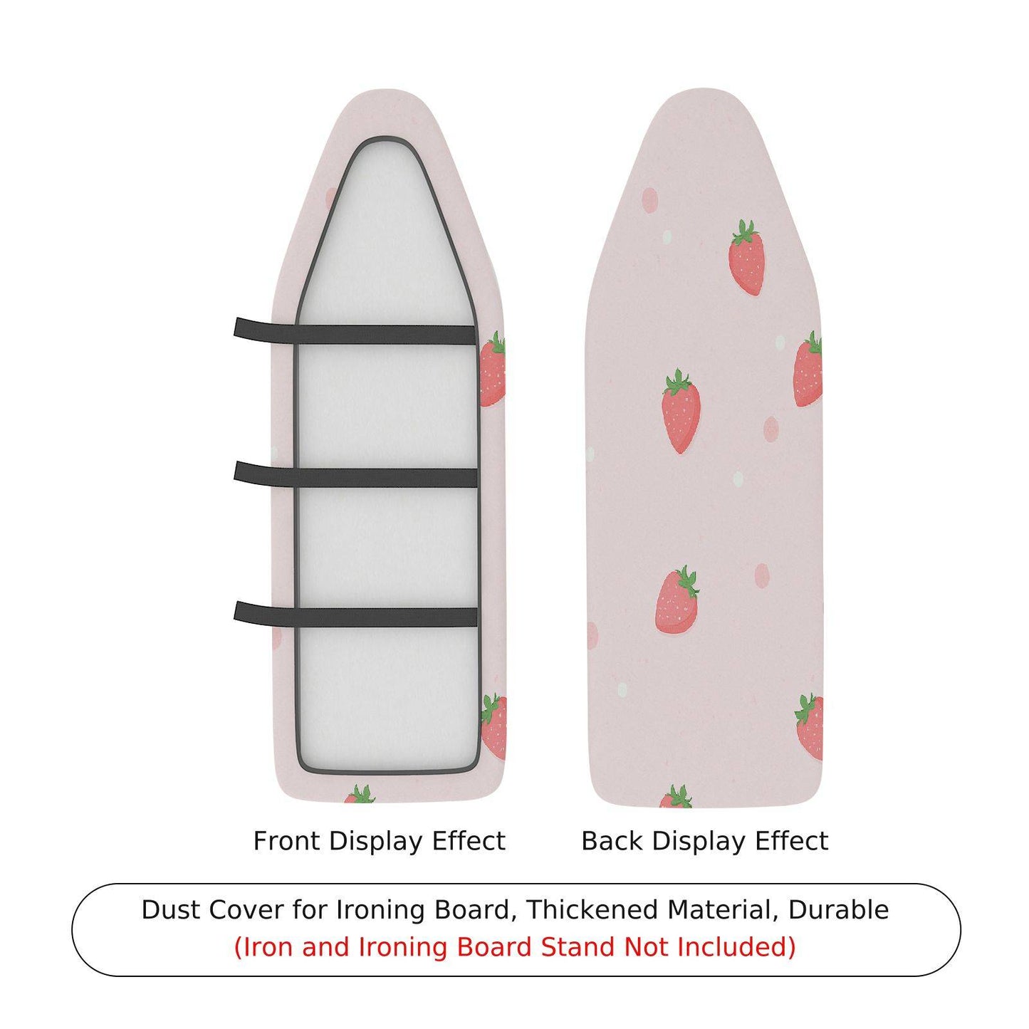 1-Piece Strawberry Pink Cute  Ironing Board Cover, Universal Size, Without Board