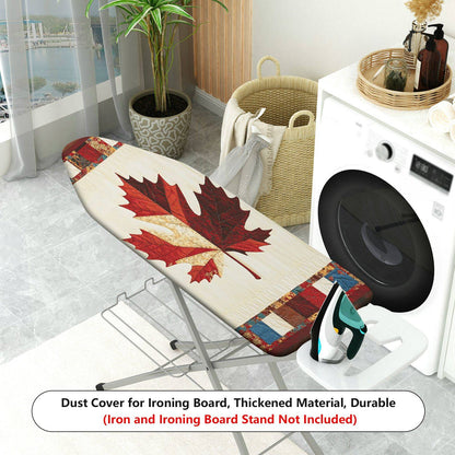 1-Piece Maple Leaf Plaid Autumn  Ironing Board Cover, Universal Size, Without Board