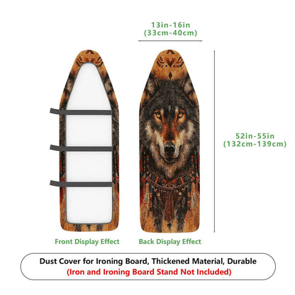 1-Piece Wolf Tribal Art Nature  Ironing Board Cover, Universal Size, Without Board