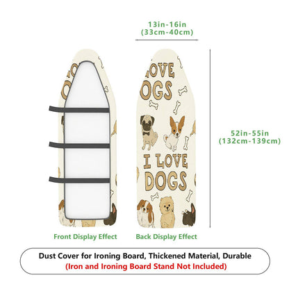 1-Piece Dog Bone Fun  Ironing Board Cover, Universal Size, Without Board