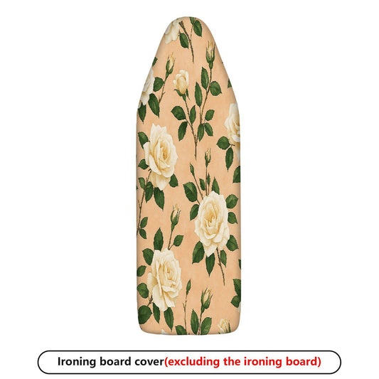 1-Piece Floral Rose Pattern Beige  Ironing Board Cover, Universal Size, Without Board