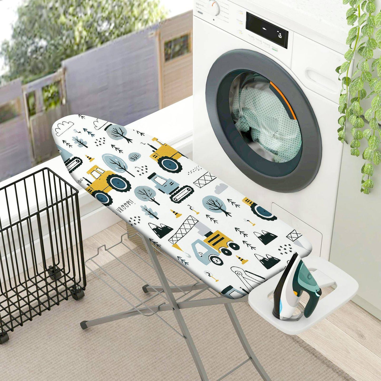 1-Piece Vehicle Fun  Ironing Board Cover, Universal Size, Without Board