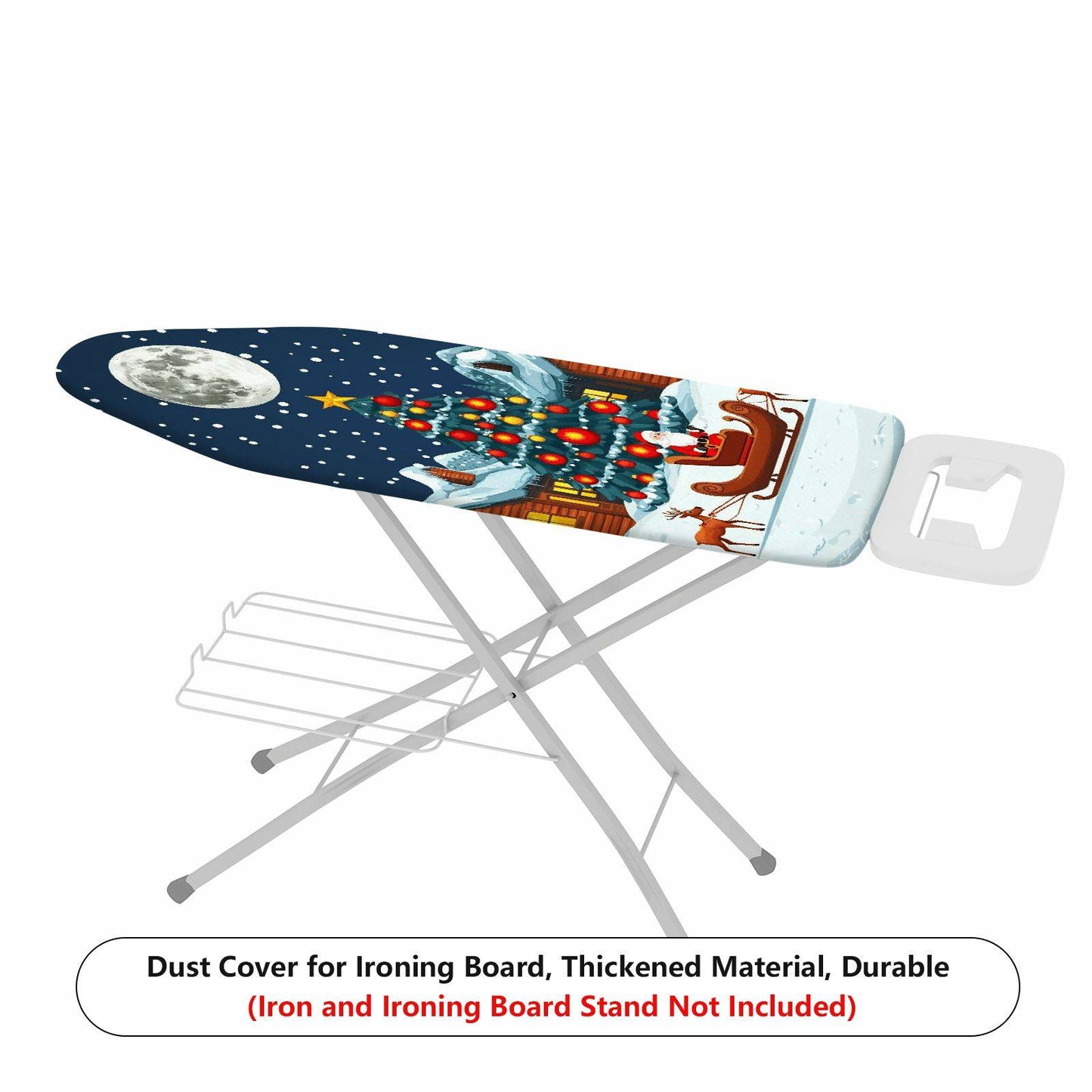 1-Piece Christmas Santa Moon  Ironing Board Cover, Universal Size, Without Board