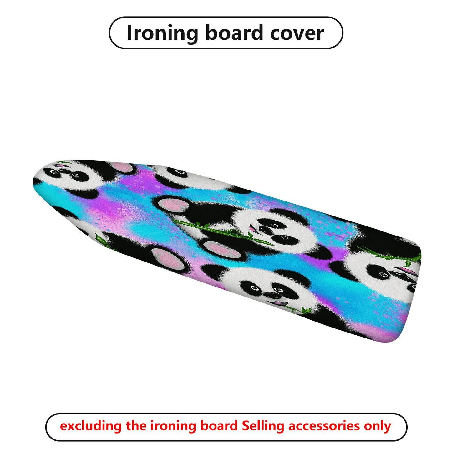 1-Piece Panda Colorful Cute  Ironing Board Cover, Universal Size, Without Board