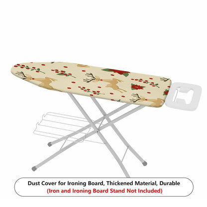 1-Piece Christmas Reindeer Floral  Ironing Board Cover, Universal Size, Without Board