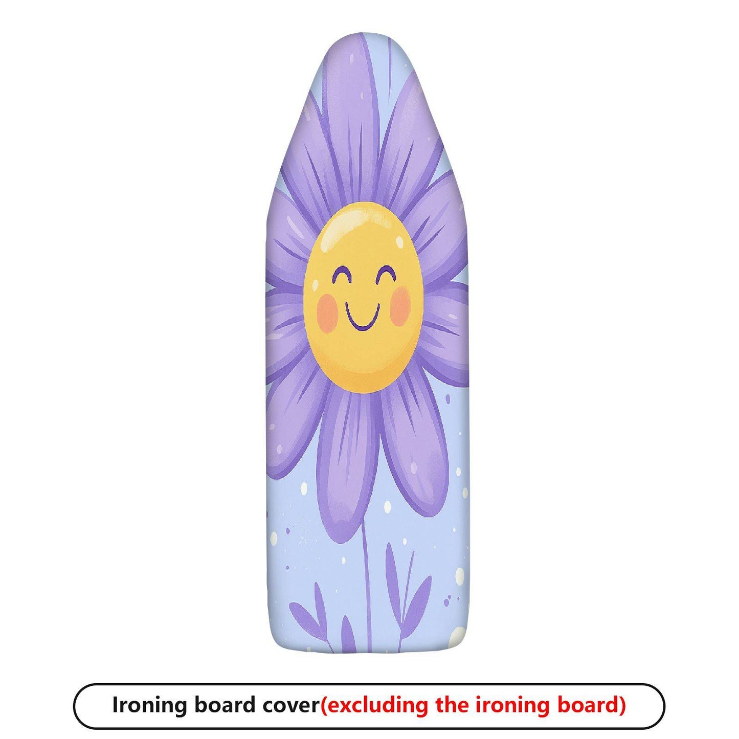1-Piece Floral Smiley Sunflower Fun  Ironing Board Cover, Universal Size, Without Board