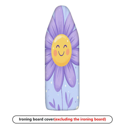 1-Piece Floral Smiley Sunflower Fun  Ironing Board Cover, Universal Size, Without Board