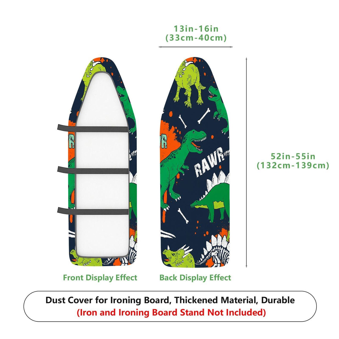 1-Piece Dinosaur  Fun  Ironing Board Cover, Universal Size, Without Board