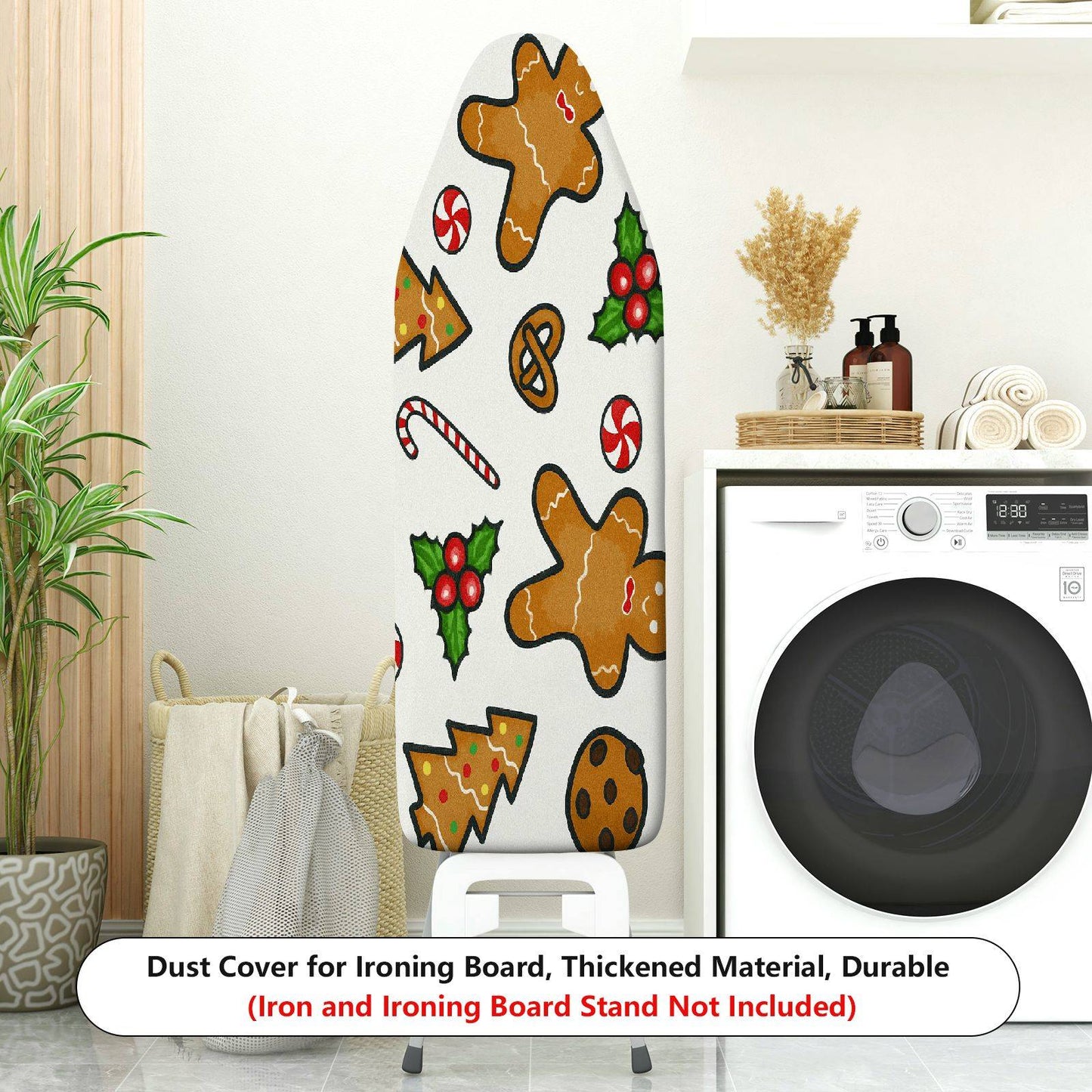 1-Piece Christmas cookies gingerbread holiday  Ironing Board Cover, Universal Size, Without Board